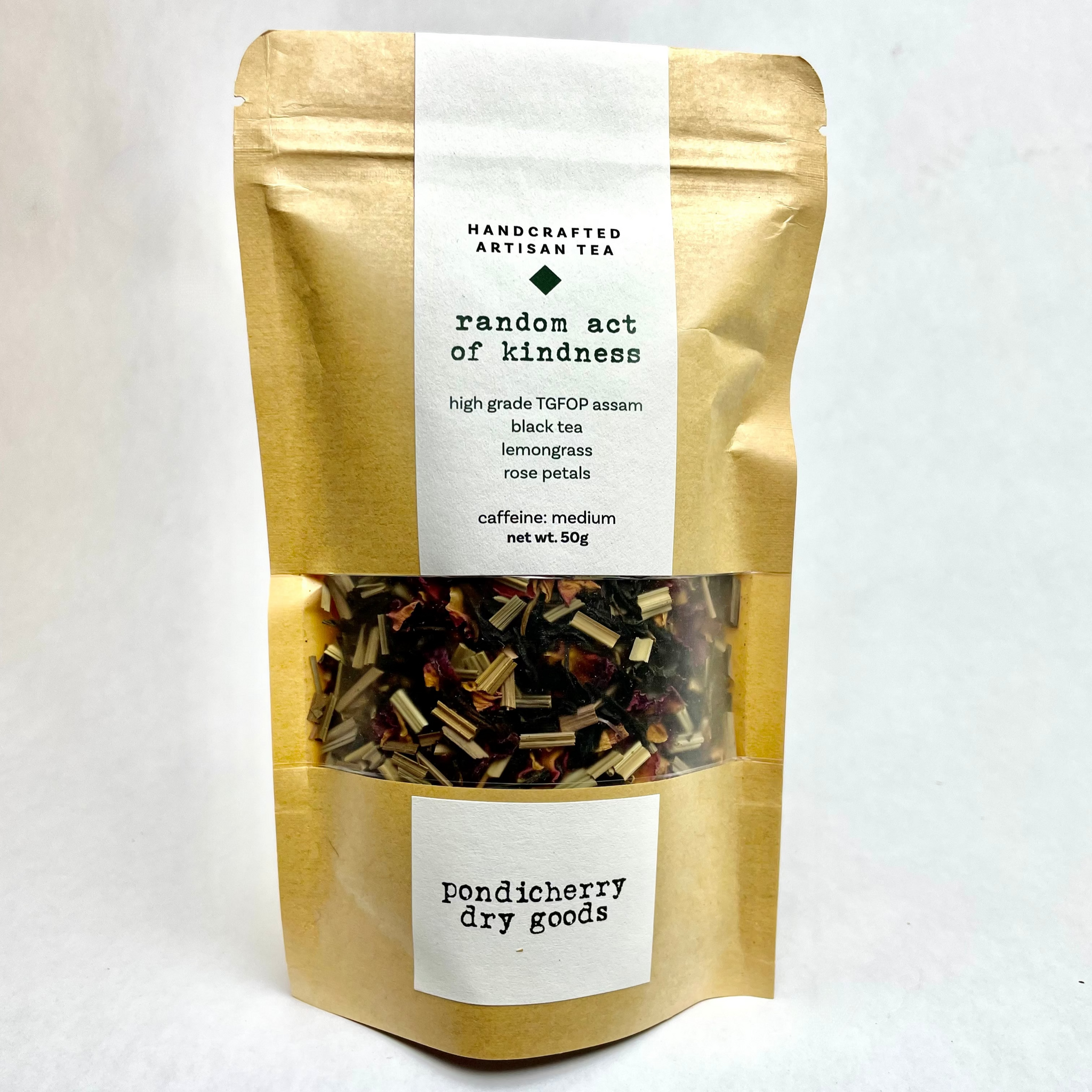 random act of kindness - TGFOP black tea, rose petals, lemongrass