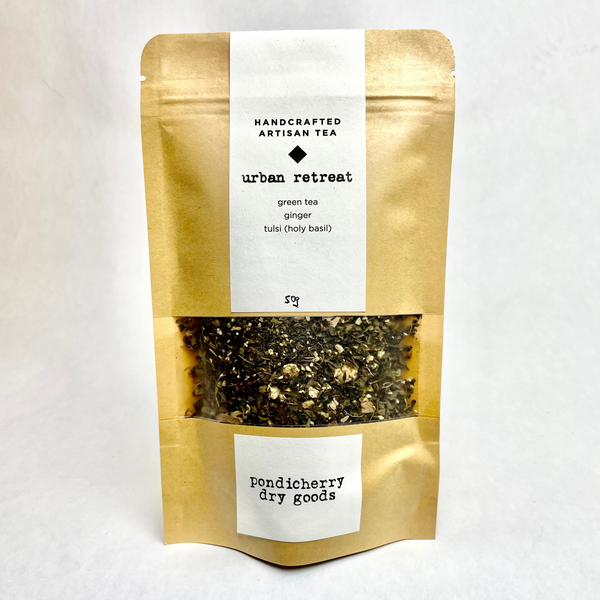 urban retreat - green tea, ginger, tulsi (holy basil)