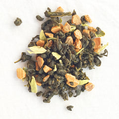 green masala chai mountain blend - green tea, cardamom, cinnamon, saffron