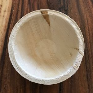 palm leraf 6 inch round bowl compostable tableware